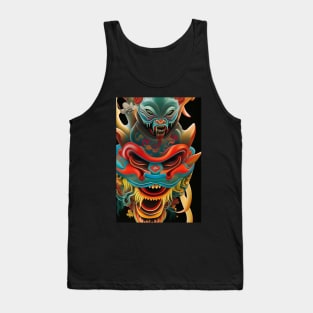 Fierce oni demon from Japan Tank Top